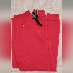 Used figs scrub pant, Jogger.XS/P. Color. Neon Red